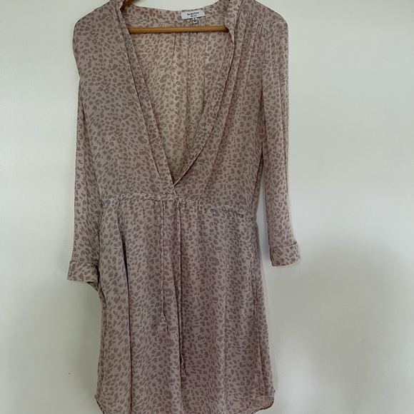 Bababaton silk midi dress in cream leopard print - Picture 3 of 13